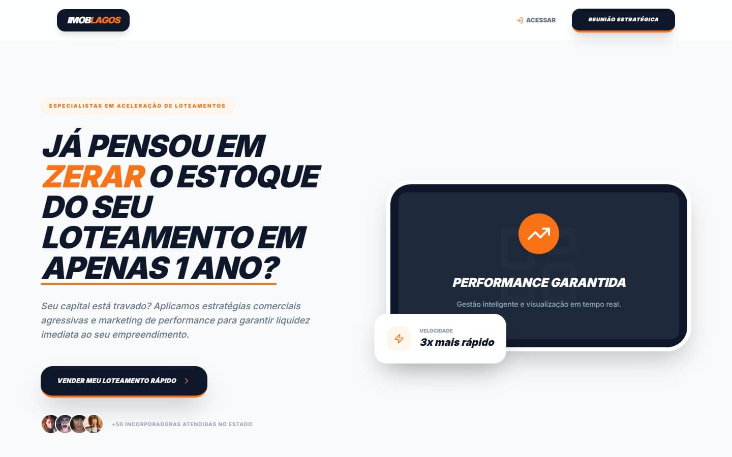 Tela do projeto ImobLagos